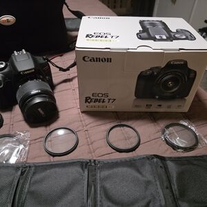 Canon EOS Rebel T7 Black DSLR Camera Kit